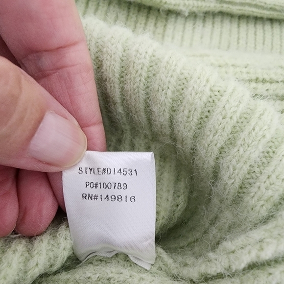 Fore Lime Turtleneck Oversized Sweater Size M - Picture 12 of 13